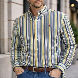 Ralph Lauren Vibrant Striped Button Down Shirt
